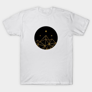 The nigh court gold on black - handdrawn and zoom T-Shirt